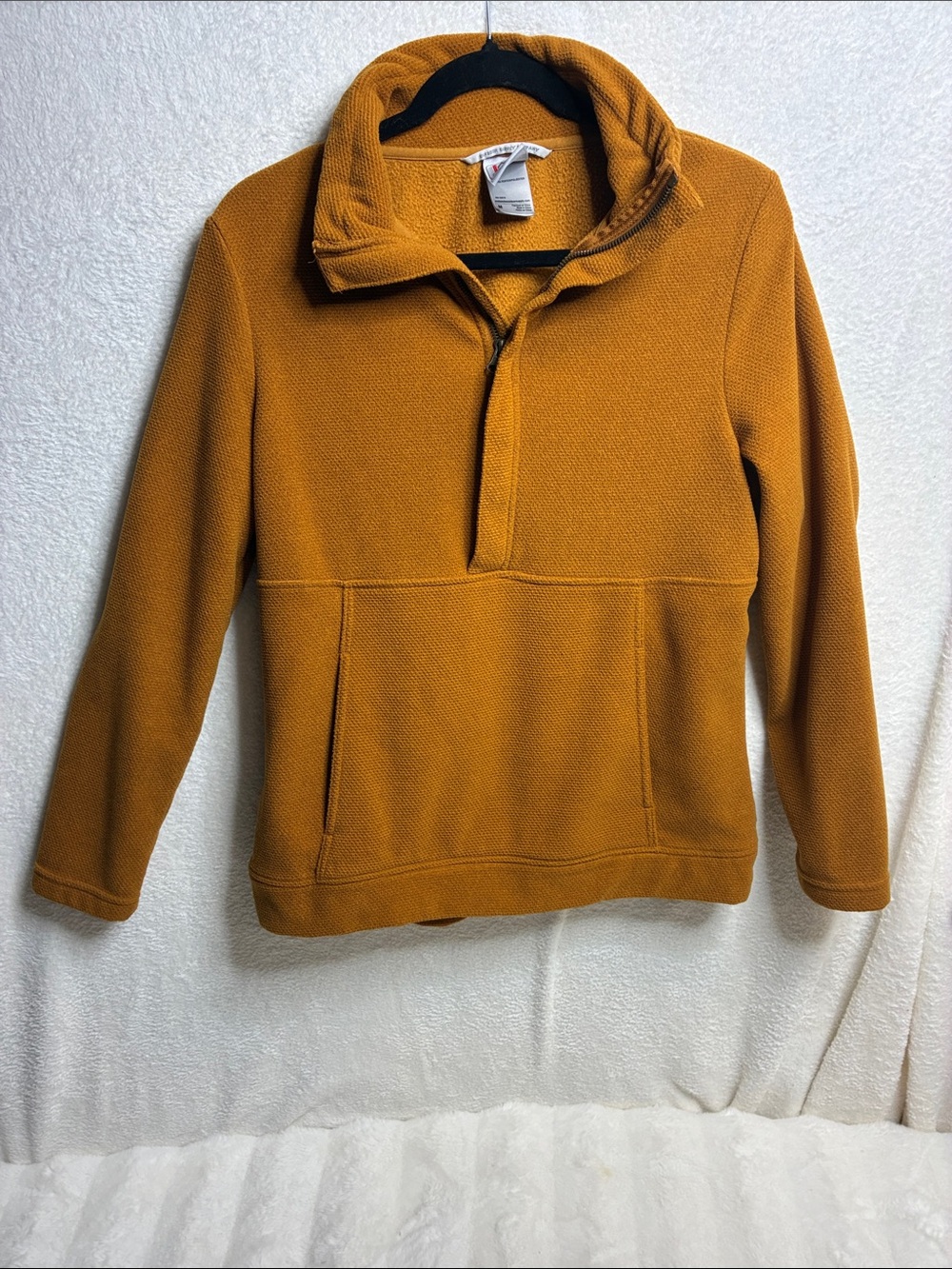 Avalanche woman’s mustard half zipper fleece pullover
